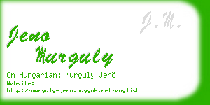 jeno murguly business card